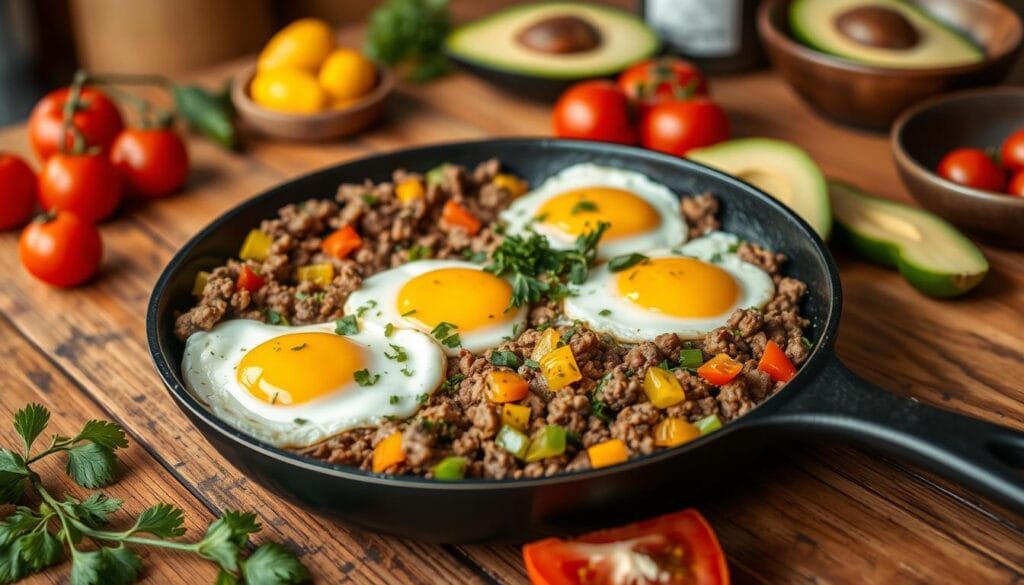 Ground Beef Breakfast Skillet