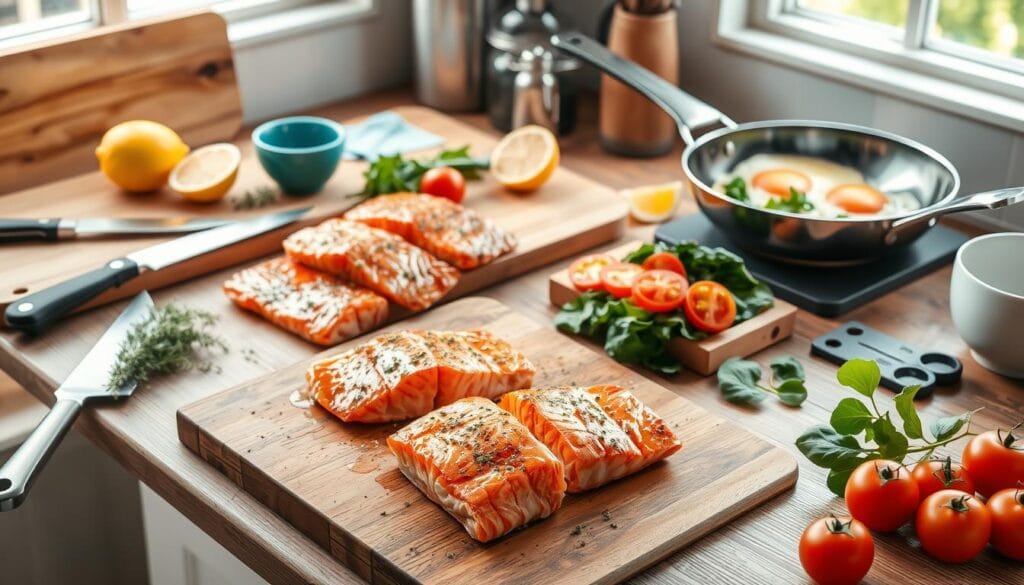 fish breakfast preparation