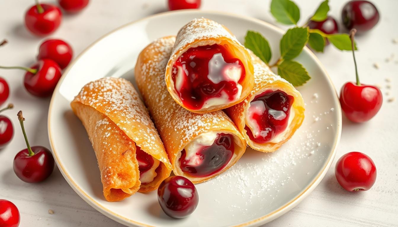 Air Fryer Cherry Cheesecake Egg Rolls