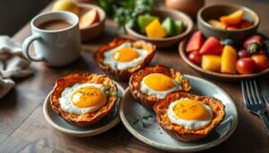 Baked Sweet Potato and Egg Cups