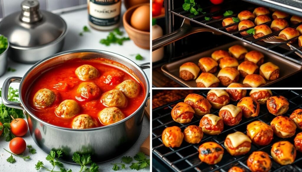 Cheese Stuffed Meatballs Cooking Methods