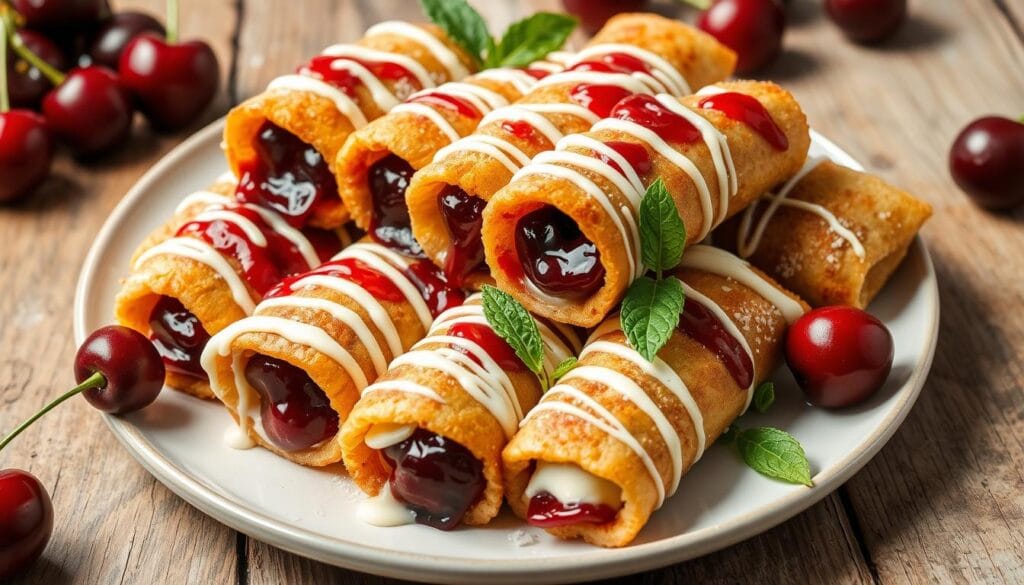 Cherry Cheesecake Egg Roll Fusion