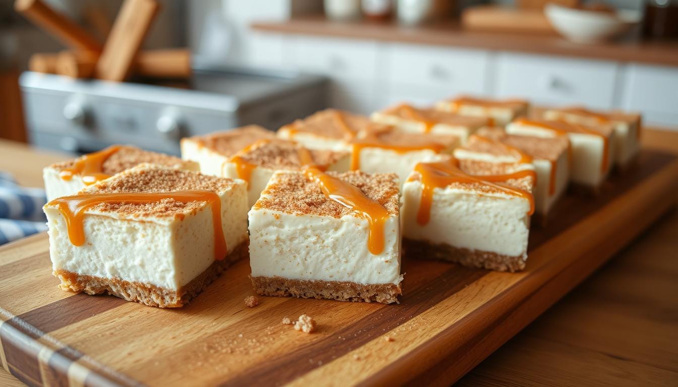 Cinnamon Churro Cheesecake Bars