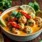 Coconut Curry Thai Chicken Meatballs