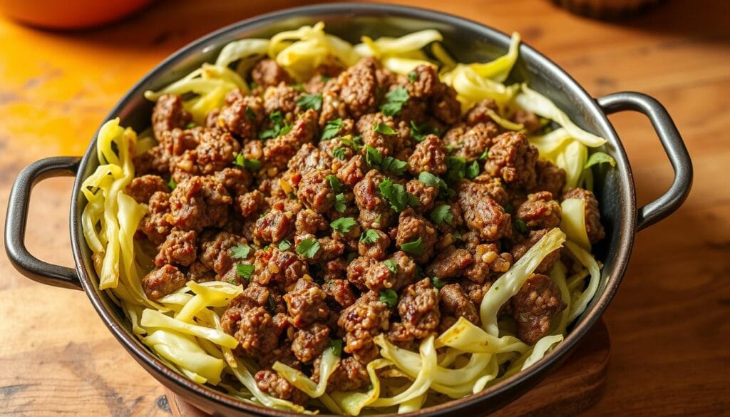 Ground Beef and Cabbage Skillet