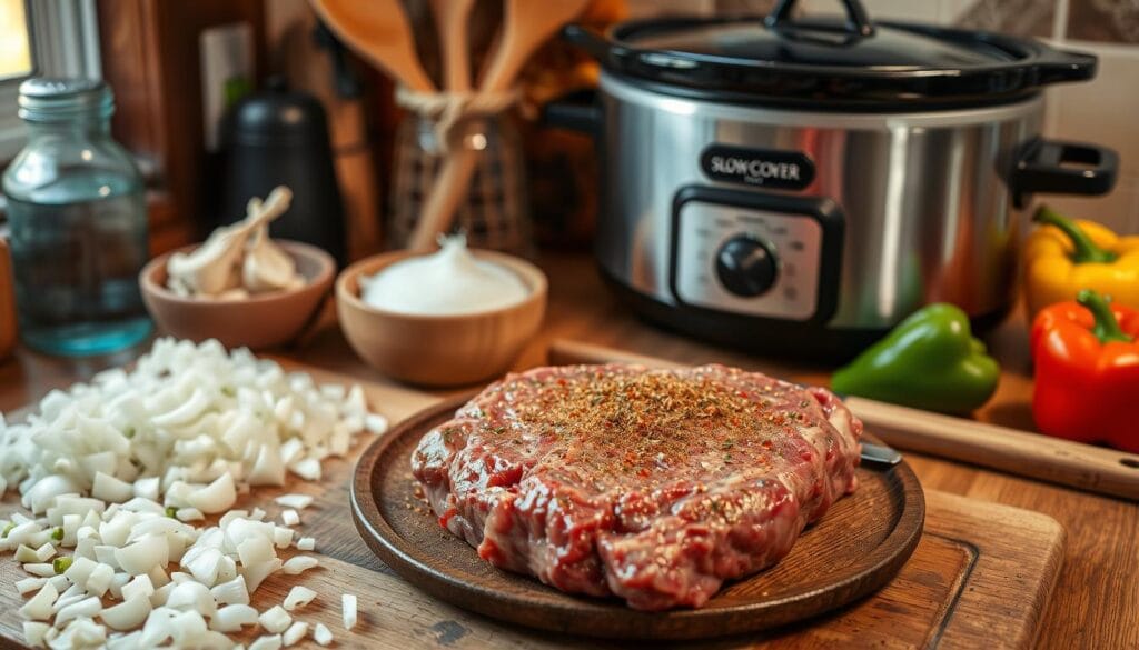 Slow Cooker Venison Cube Steak Preparation